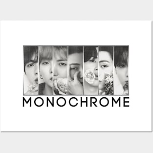 BTS Monochrome Posters and Art